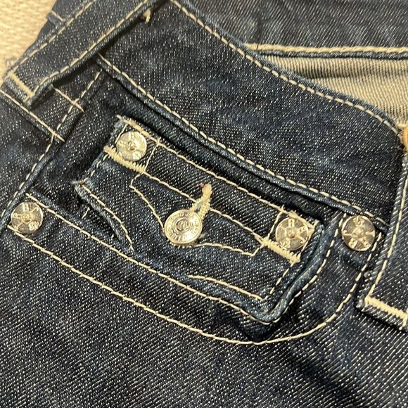 Womens Y2K Vintage True Religion Billy Jeans Sz 28 Straight leg embellished - Picture 9 of 11